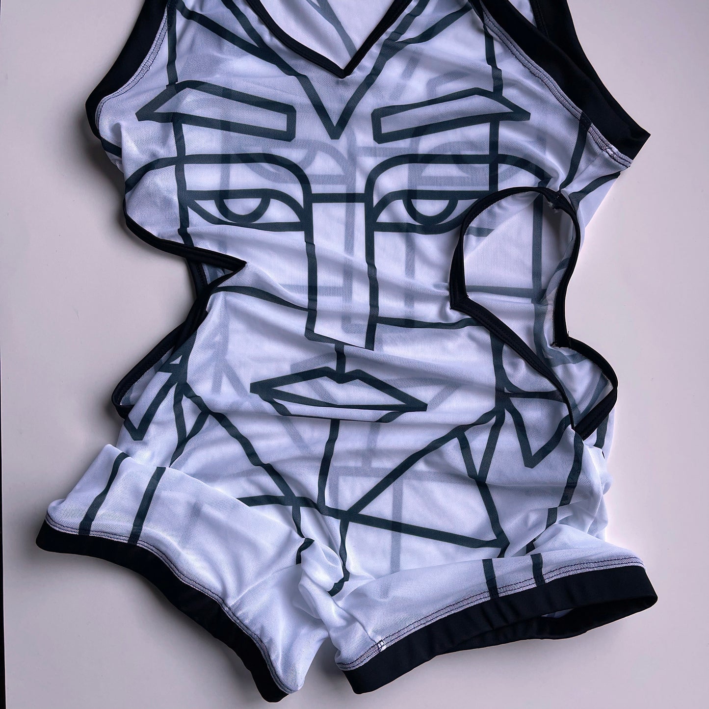 Bodysuit "Eyes" White